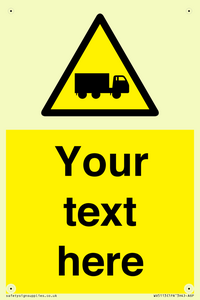 Custom Lorry Hazard Sign